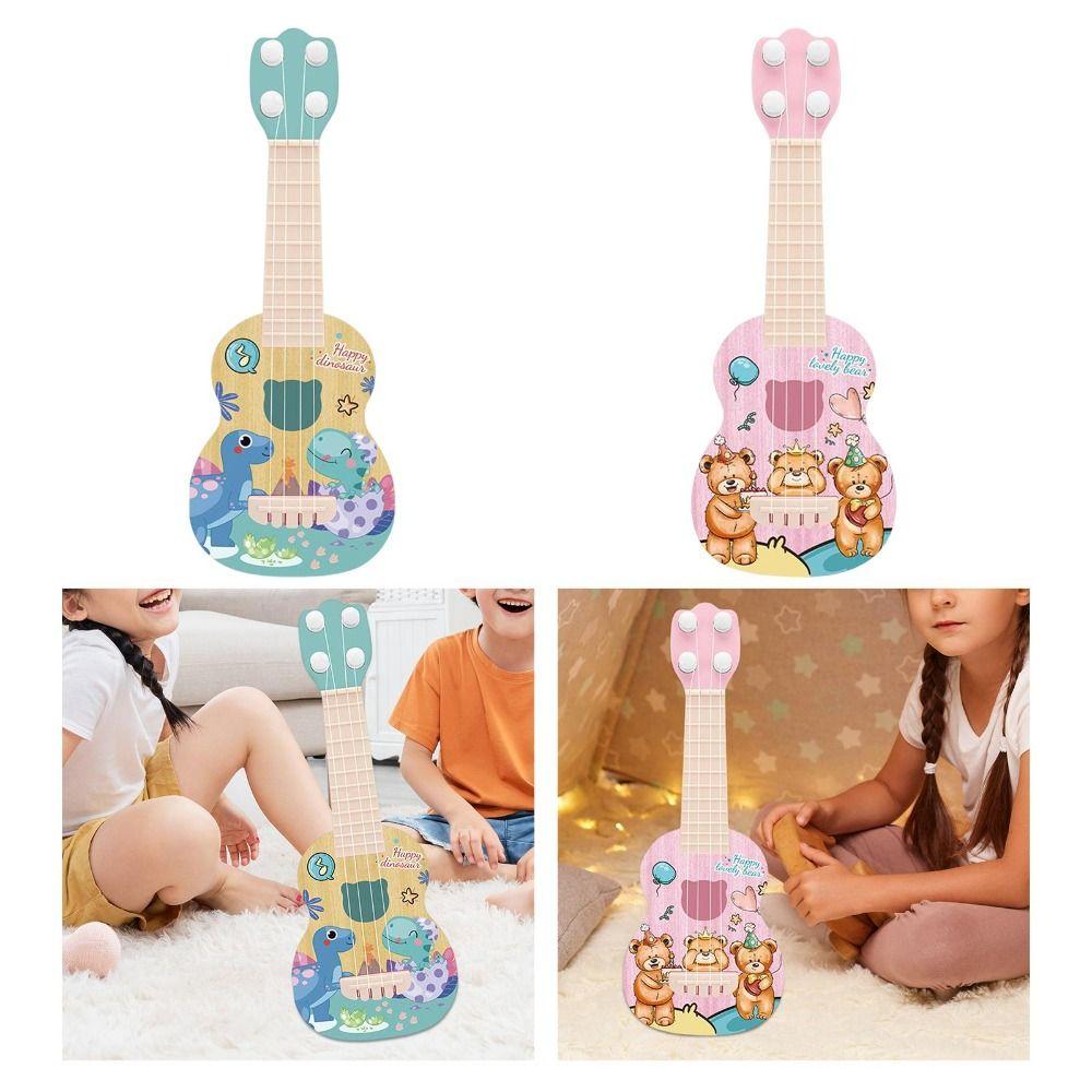 4 Strings Simulation Ukulele Toy Nylon Strings Small Guitar Toy Ukulele Guitar Toy Outdoor Games