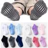 6 Pairs/lot Autumn Winter Socks Solid Color Cotton Baby Girl Boy Socks Anti Slip Rubber Sole Socks