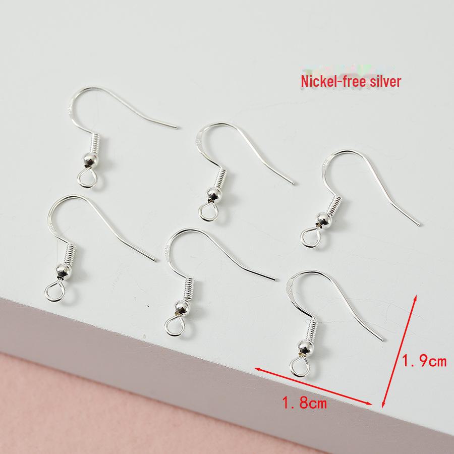 Безникелевые гальванизированные серебряные медные серьги-крючки 925 пробы в цвете KC Gold