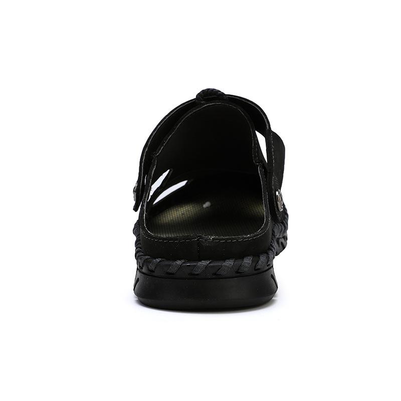 Сандалии, летние мужские кожаные классические мужские туфли, тапочки, мягкие сандалии, мужские римские удобные уличные прогулочные туфли