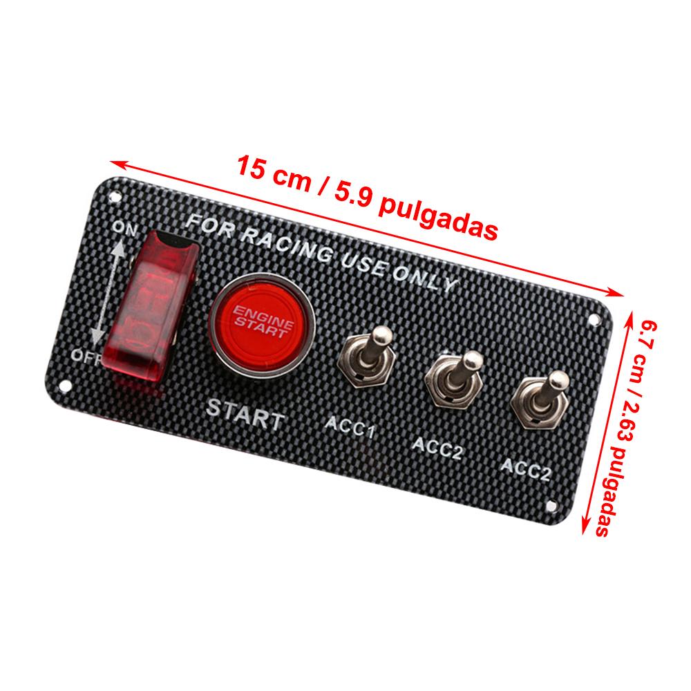 Панель переключателя зажигания Кнопка стартера Гоночный переключатель Зажигание Авто Панель 12 В Автомобильные аксессуары