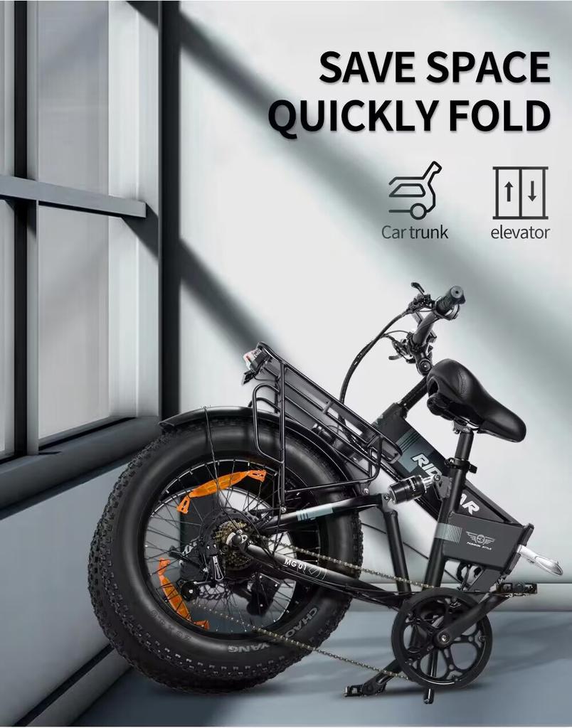 Новинка 2024 года, горный электровелосипед H20 Pro, 2000 Вт, мощный двойной электровелосипед для снега, 48 В, 23 Ач, 20 дюймов * 4,0, складной электровелосипед с толстыми шинами