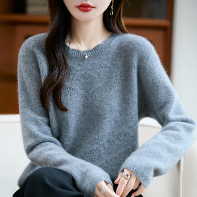Женский кашемировый свитер Qinghe кашемир 30% кашемир 70% шерсть осенне-зимний пуловер теплый и модный