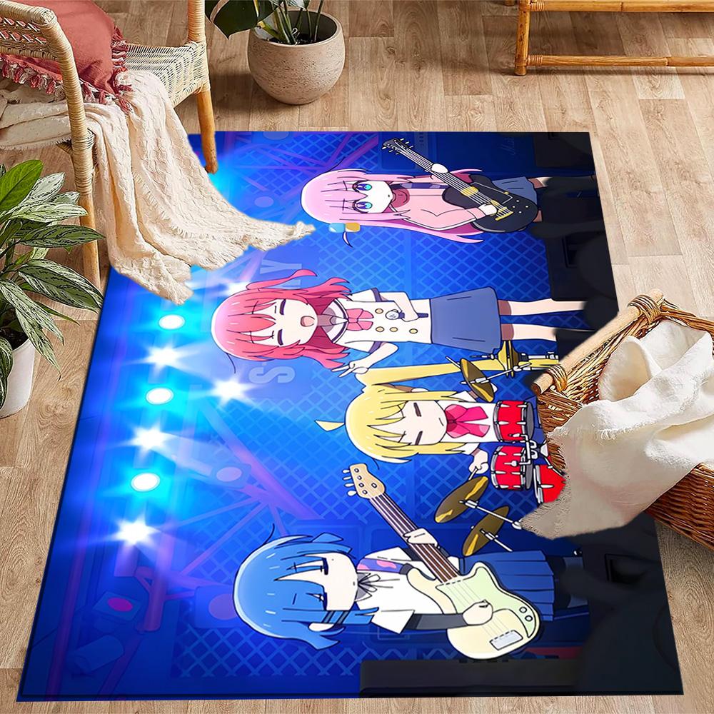 Rock Star Night Carpet Design for Bedrooms Dormitory Playrooms Living Rooms Antislip Carpet Anime Office Decor Gift for Festivals
