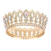 European Princess Queen Tiara King Tiaras Crystal Full Crown Baroque Pageant Crowns  Cake Topper