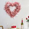 День святого Валентина Искусственный венок в форме сердца Для помещения и улицы Подвеска на стену или дверь Любовное сердце Фольга