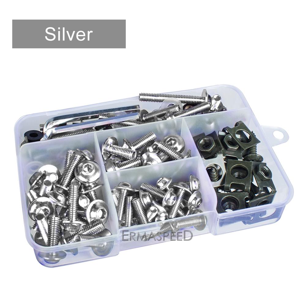 Для Z1000 Z250 Z400 Z650 Z800 Z900 Ninja 177 шт. комплект болтов для обтекателя мотоцикла M5 M6, винты для ветрового стекла, крепеж, болты для обтекателя