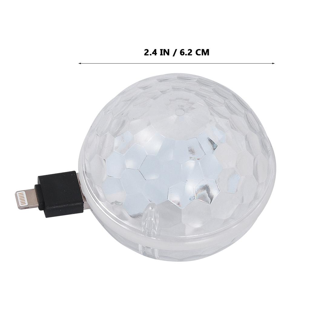 1Pcs Crystal LED Light Compact USB Powered Ball Light for Karaoke Dance Club Events Decor