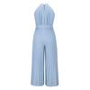 Женский комбинезон с лямкой на бретельках, плиссированный летний комбинезон на шнуровке с широкими штанинами, уличная одежда