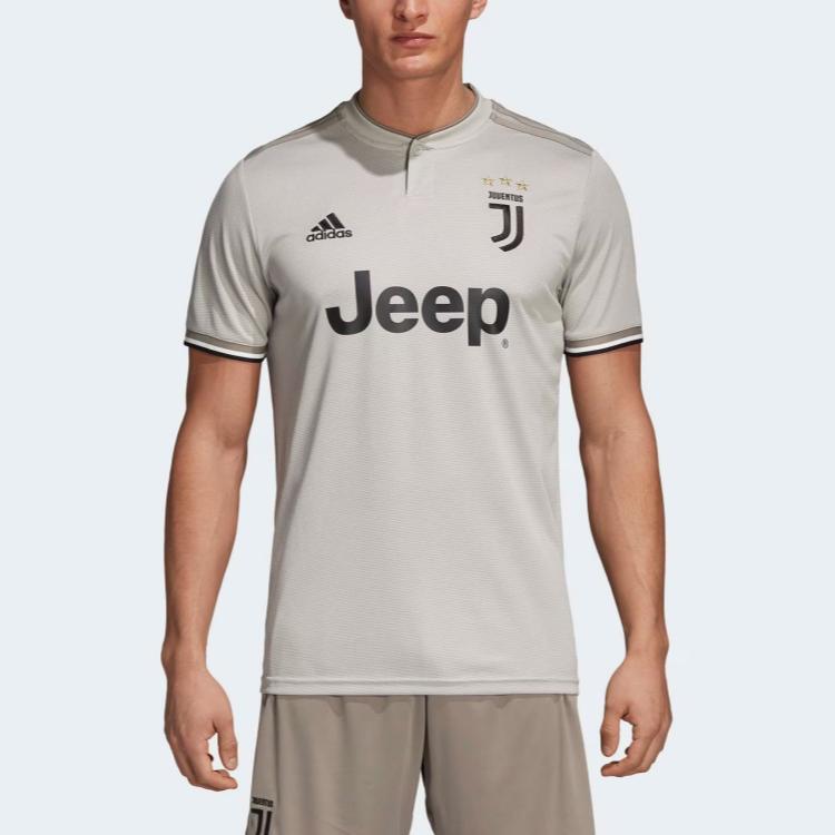 Adidas X Juventus X Jeep Collaboration 2018-19 сезон выездная версия для фанатов полосатая V-образная горловина удобная футбольная рубашка мужские топы Sesame CF3488