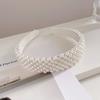 Минимализм Белый Головной убор Широкополая Элегантная Повязка на голову Жемчужная Повязка для волос Аксессуары для волос Обруч для головы
