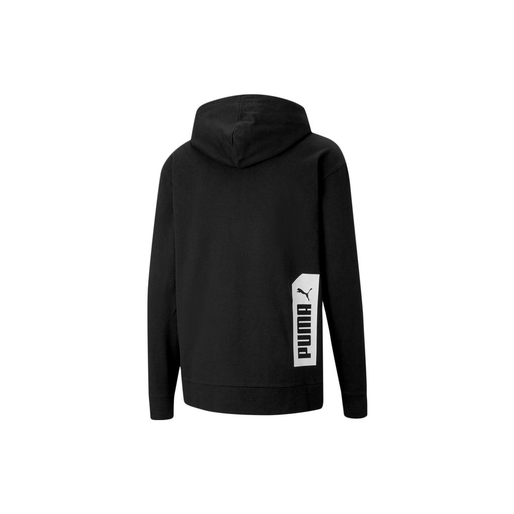 Puma Logo Printed Zip-Up Hoodie Men Hoodies Black 582699-01