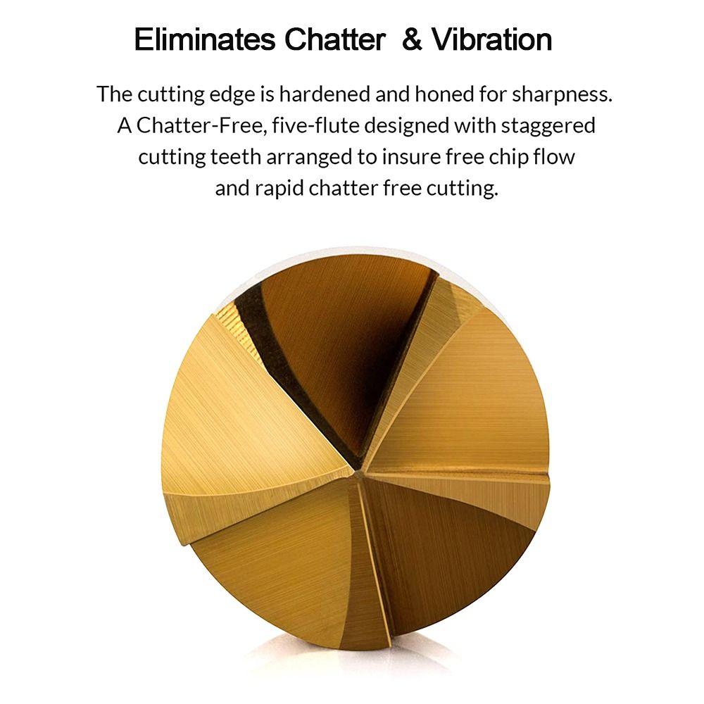 HSS 6мм-19мм 5-зубая зенковка с шестигранным хвостовиком, зенковочное сверло, фреза для снятия фаски с дерева, фаска