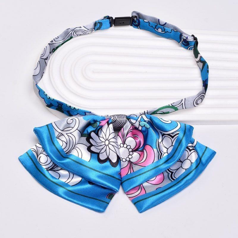 Деловой наряд Двухслойная бабочка для женщин из полиэстера с застежкой на пуговицах