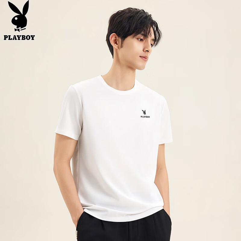 PLAYBOY Мужская футболка с коротким рукавом из ледяного шелка