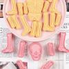 2Set Cookie Stamps Halloween Skeleton Biscuits Molds Fondant Biscuits Pastry Cookie Cutters Baking Decoration Supplies