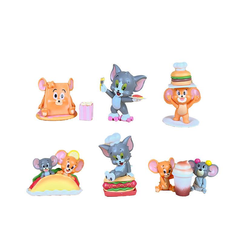 Jerry Tom And Cartoon Pvc Model With Hamburger Friesfor Design For Fans Anime