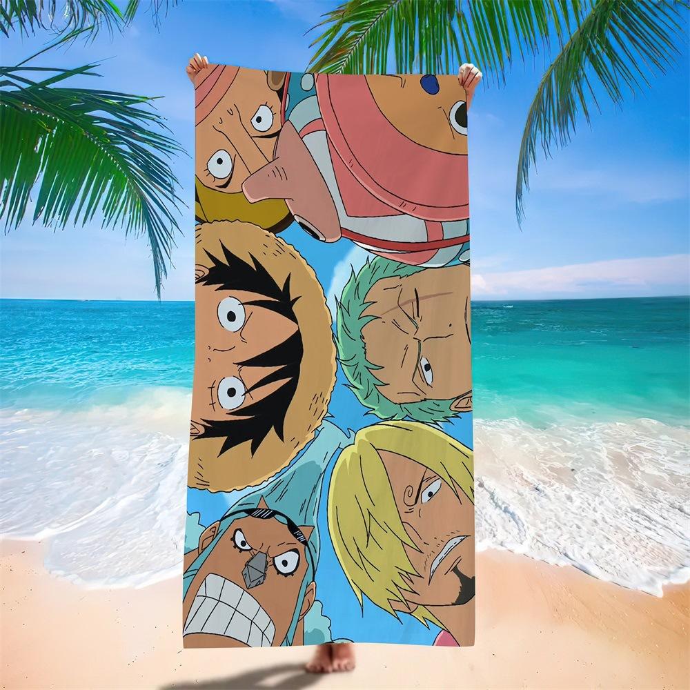 New Anime Character Printed Microfiber Beach Towel Quick Dry Water Absorbent Bath Towel