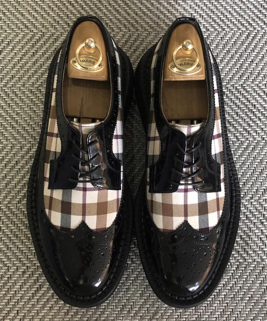 Joenshoe Heymarken Classic Check 5Cm Oversole Wingtip Black