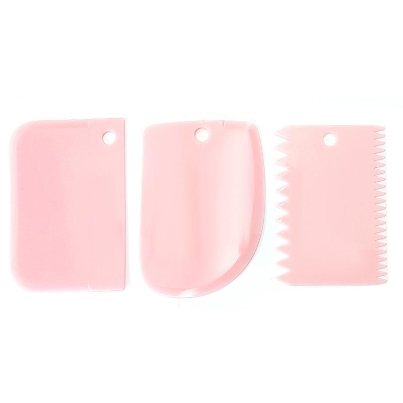 3/4 шт. двухсторонние разглаживатели крема для торта с удлиненным скребком, зубчатый скребок для бытовых инструментов для выпечки