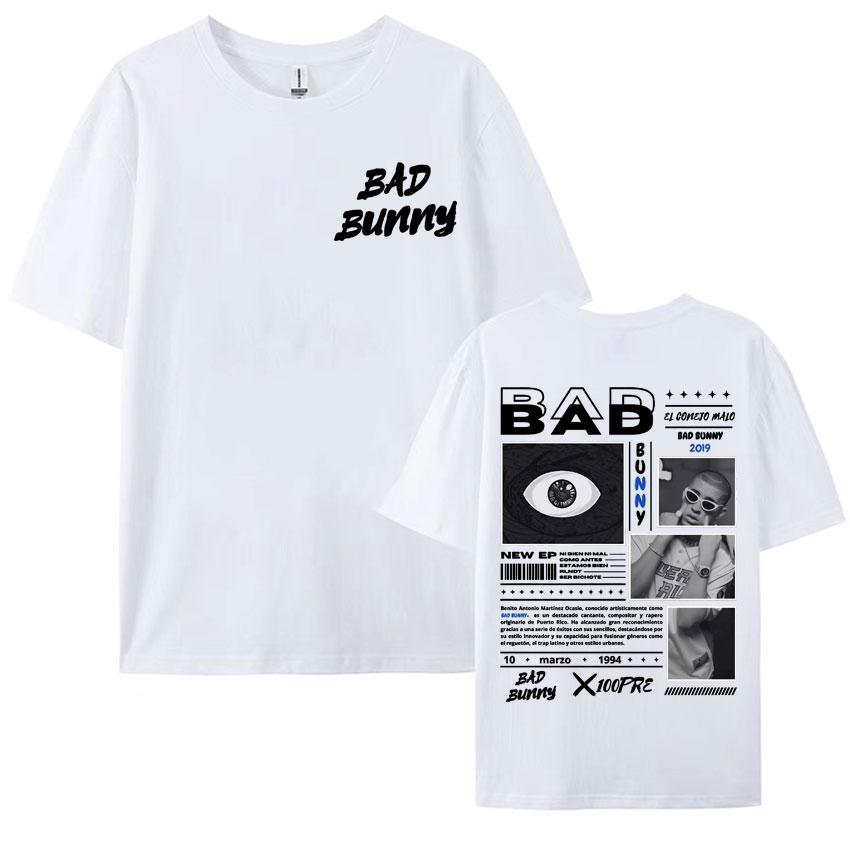 Rapper Bad Bunny Album Cover T Shirt for Men Women High Quality Casual Loose Tshirt Fashion Hip Hop Oversized Tshirt Streetwear