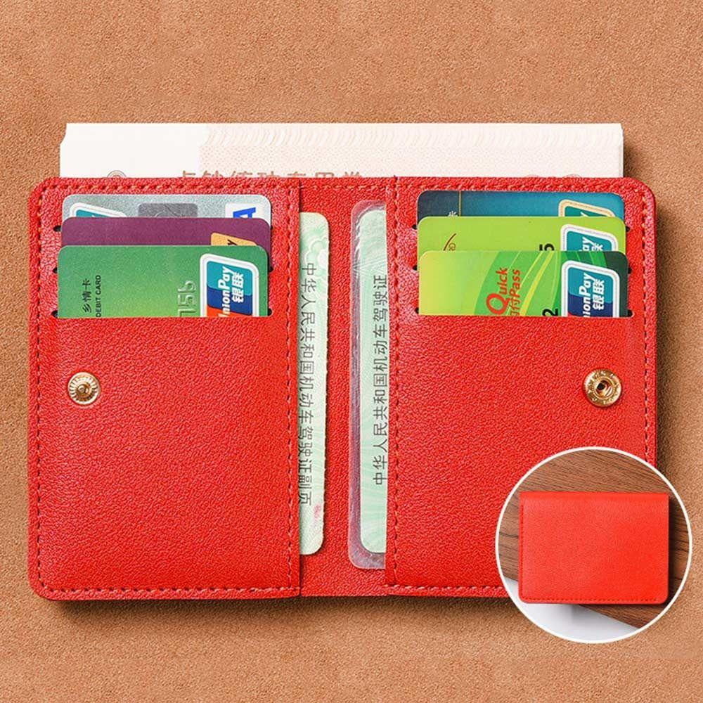Кожаный кошелек для карт, супертонкий маленький кошелек, многофункциональная сумка для карт для мужчин и женщин