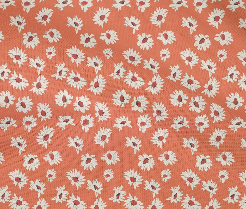 oneOone Хлопковая гибкая ткань темно-персикового цвета, художественная цветочная ткань для поделок, декоративная ткань, напечатанная во дворе, 40 дюймов