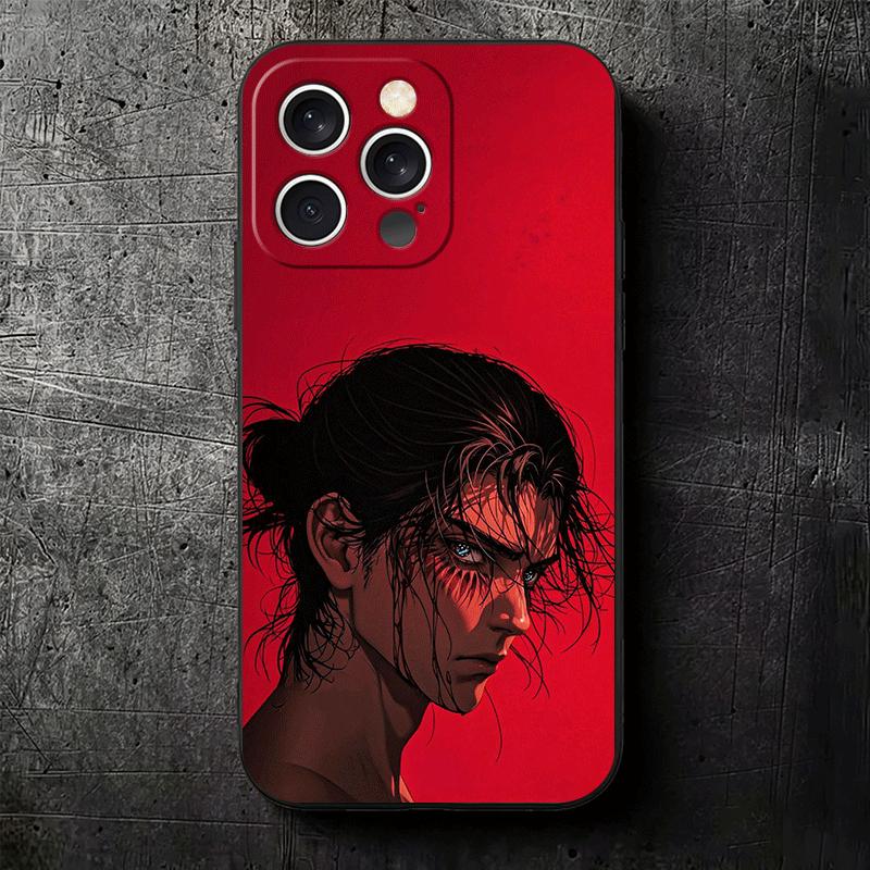 A-Атака Титанов Эрен Йегер Мягкий Чехол для Телефона для iPhone 16 16E 17 Air 15 Pro Max 14 Plus 13 Mini 11 12 7 Черная Крышка Задняя Она