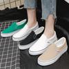 Fashion White Canvas Shoes Women Couple Slip On Flat Comfortable Casual Shoes Fashion Platform Ladies Vulcanized Shoes Zapatillas Mujer
