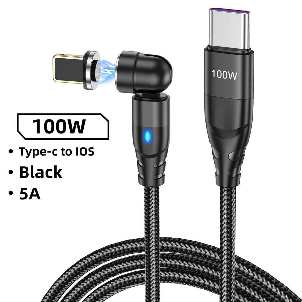 100 Вт USB C - Type C быстрая зарядка магнитный кабель микро магнитный телефонный шнур данных провод для iPhone 15 14 11 Pro Max Samsung