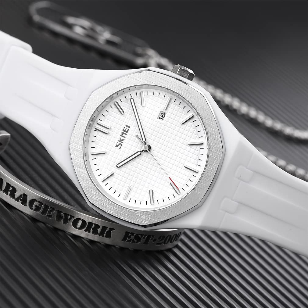 Часы SKMEI, простые, силиконовые, спортивные, водонепроницаемые, наручные, стильные, повседневные, брендовые, аналоговые, кварцевые, с большой датой, флуоресцентные, на подарок старшекласснику