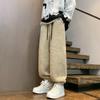 Men's Winter Warm Pants Plush Lace-up Casual Pants