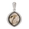 [R3024] - Artisan Silver Pendant 'Meghan' Silver Labradorite (rhodium) - 18x17mm