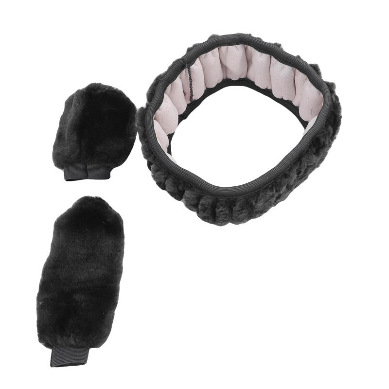 Мягкий шерстяной чехол на руль, аксессуар для ручного тормоза, чехол для салона автомобиля