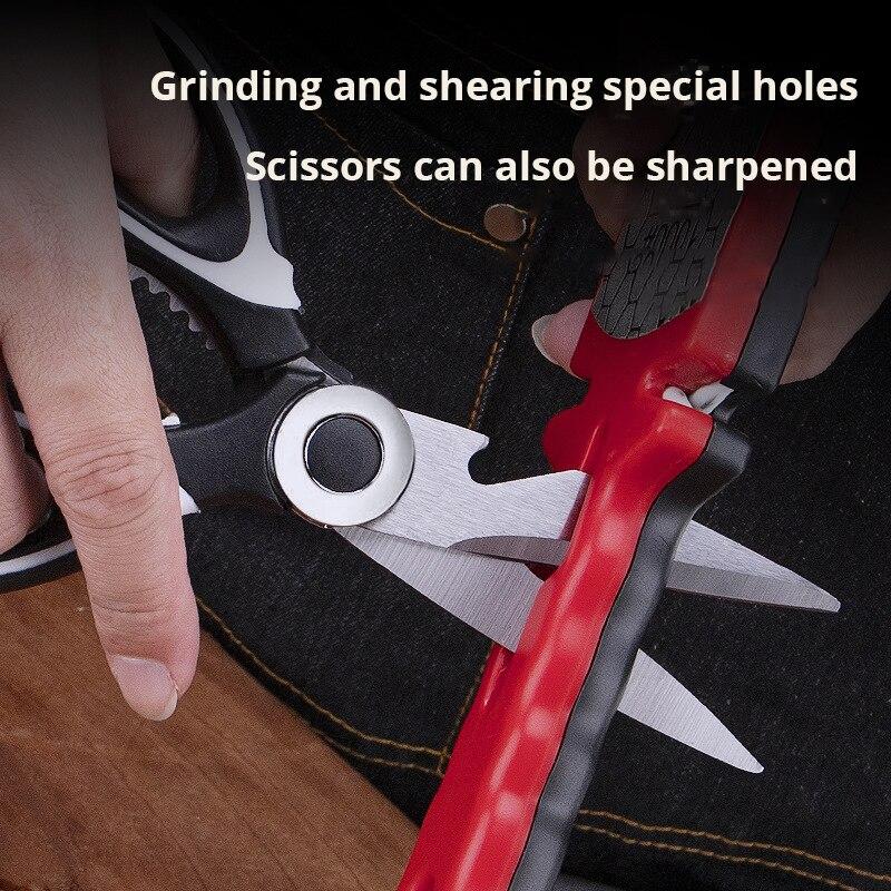 1 шт. Двусторонняя точилка для ножей, кухонная утварь, ручка с нескользящей поверхностью, алмазная заточка ножей, аксессуары, гаджет