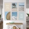 Boho Surfboard Gallery Wall Art Poster Sea Photography Пастельные тона Пейзаж Туризм Картина Холст Картина Комната Домашний декор