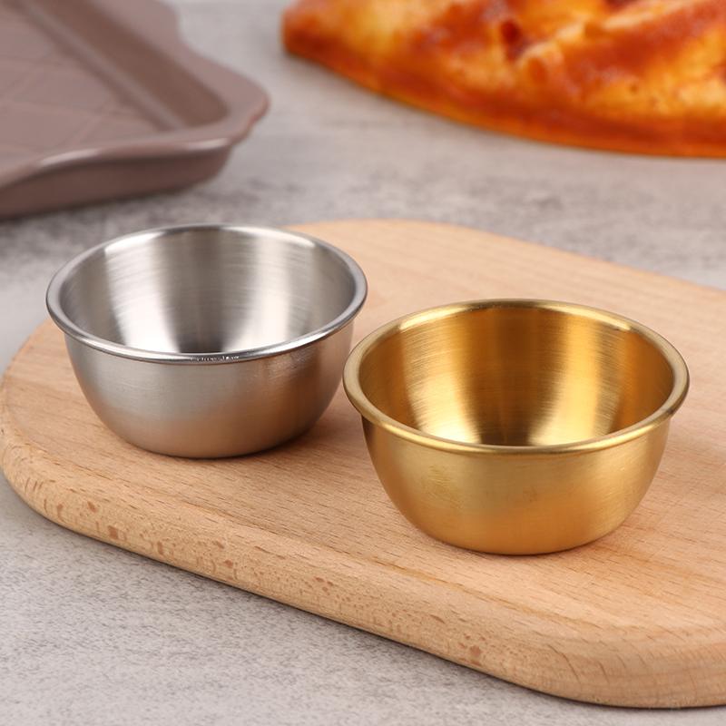 Небольшая тарелка для приправ из нержавеющей стали 304, кухонная чаша для соуса, миска для кетчупа, тарелки для закусок, суши, уксус, соевый соус, блюдце