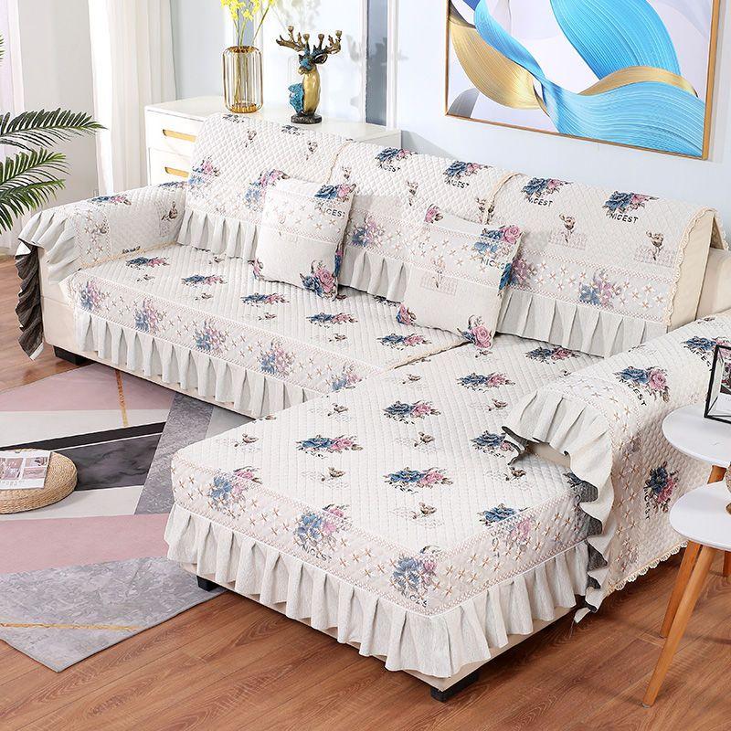 Жаккардовый роскошный чехол для дивана, чехлы для диванов, изысканная подушка для дивана, кружевная складка, вертикальная противоскользящая зернистая, домашний декор, диван-полотенце