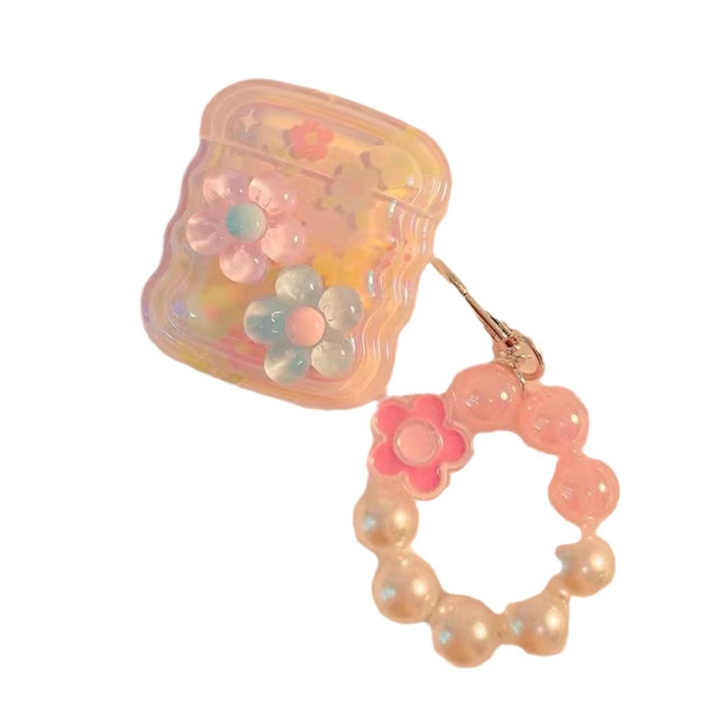 Роскошный корейский градиентный чехол для наушников Diy Star для AirPods 1 2 3 милый чехол с цветной цепочкой из бусин для AirPods Pro 2