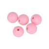 Set of Round Silicone Beads - 10 Mm - Pink - 5 Pcs