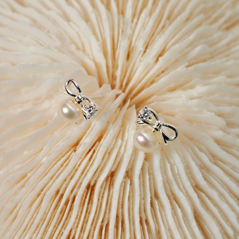 Hei [sv925] kitty ribbon earring