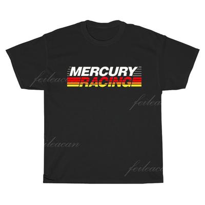 Новая Футболка Mercury Racing Логотип Наклейка Подвесного Мотора Американская Футболка Смешная Размеры от S до 5XL Унисекс Футболка
