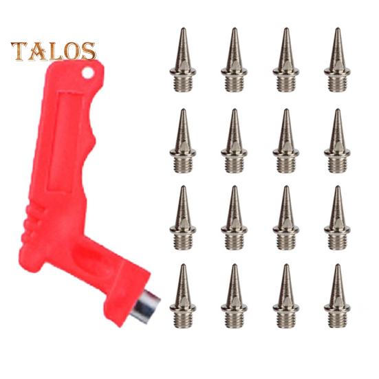 100 Pcs Track Spikes Carbon Steel Track And Cross Country Shoe Spikes with Spike Wrench for Sprinting Sports Running Shoes