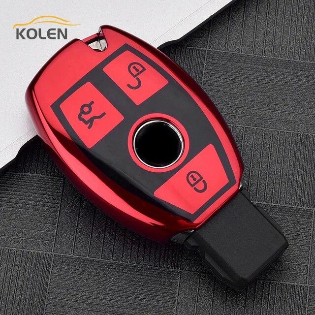 Soft TPU Car Remote Key Case Cover Fob for Mercedes Bnez CLA GLC GLA GLK W203 W210 W211 W204 W176 A B C R Class AMG Accessories