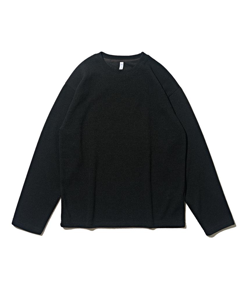 OTHERFITS Over Crew Neck Long Sleeve Knit (Black)