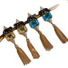 25 New High-end Tassel Earrings With Feel Light Luxury Exaggerated Gemstone Cheetah Long Vintage