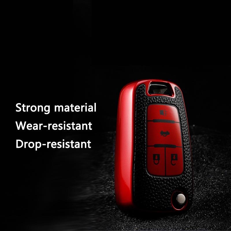New Design TPU Leather Car Flip Key Case Cover Shell For Chevrolet Cruze Aveo Trax Sail Malibu Captiva Opel Vauxhall Astra J Corsa Insignia Mokka