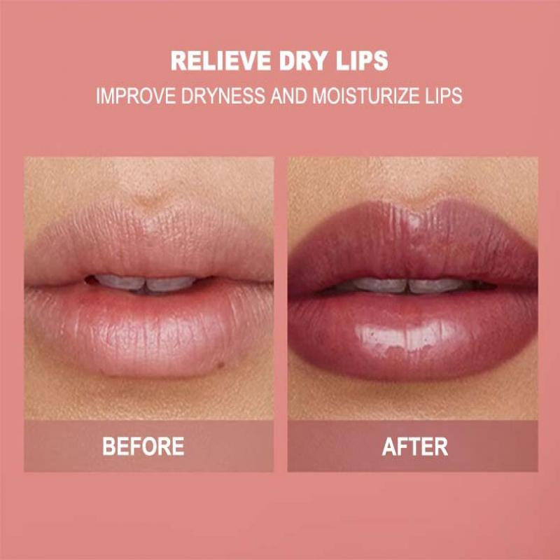 PAGE VINE Small Gold Tube Lipstick Rotating Matte Lip Gloss Moisturizing Long Lasting Waterproof Whitening Solid Lip Color Plumping Jelly Lips Effect