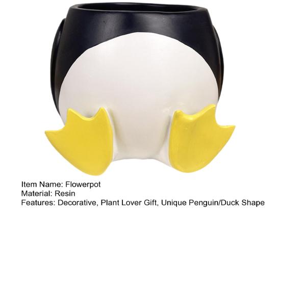 Животное Цветочный Горшок Смола Пингвин Утка Суккулент Кашпо Настольный Декор Цветочный Горшок
