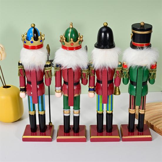 Щелкунчик орнамент, деревянный Щелкунчик, фигурка солдата, праздничное рождественское украшение для украшения дома